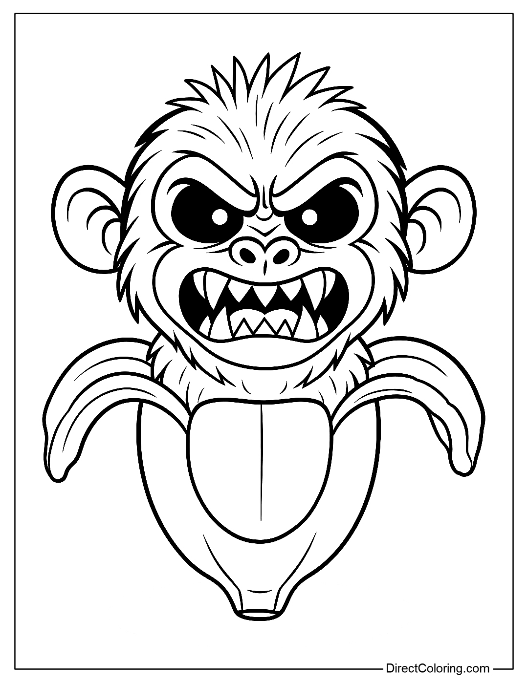 Incredibox Sprunki Chimpanzini Bananini Coloring Page